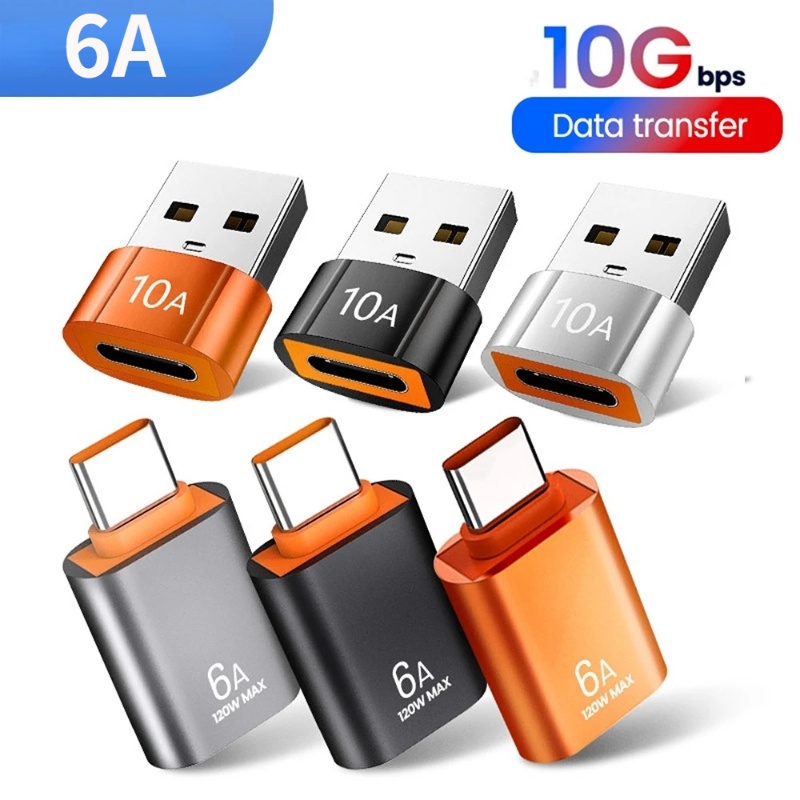 Adaptor OTG 6A USB 3.0 Ke Tipe C/Konverter Data USB C Female To USB Male