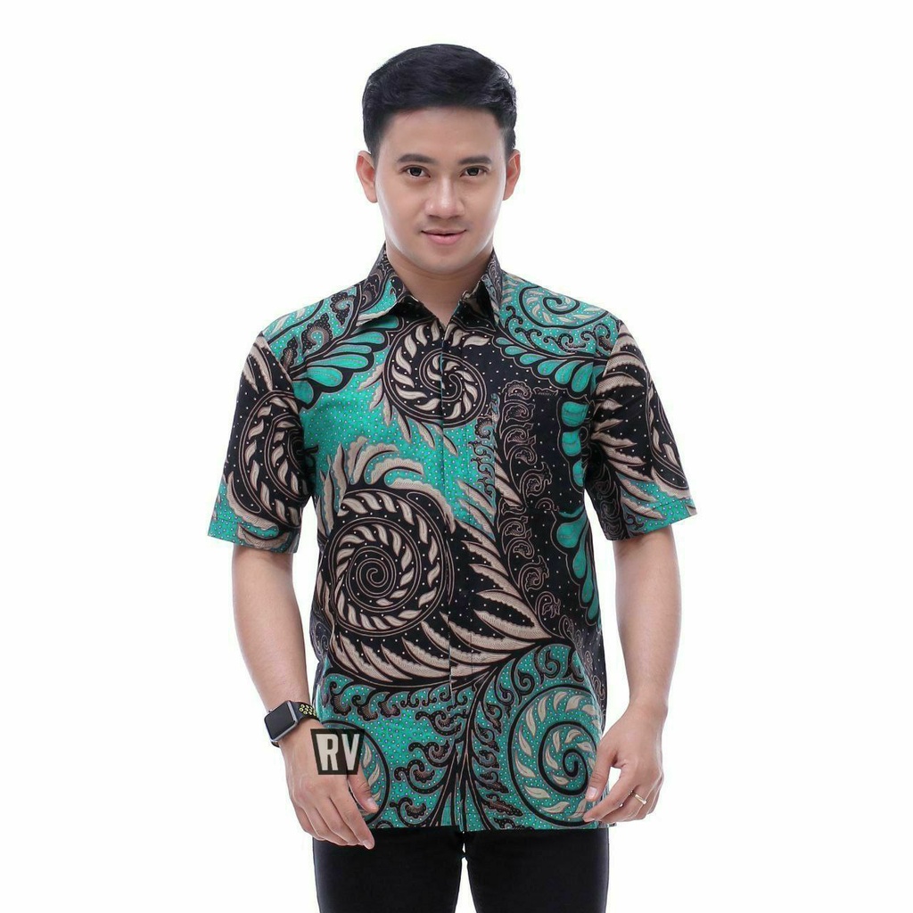 GROSIR KEMEJA JUMBO,BATIK PRIA LENGAN PENDEK MOTIF PUSER BERAGAM WARNA