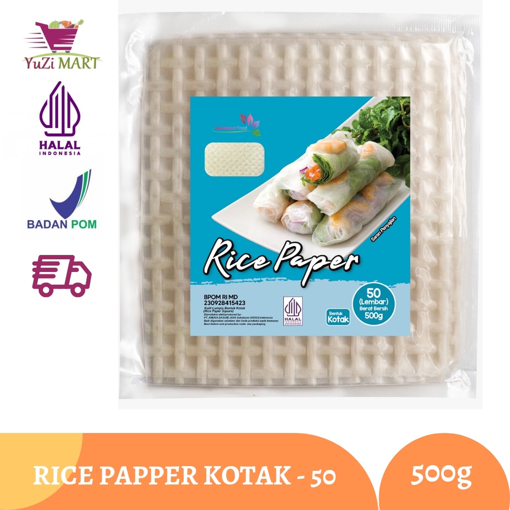 

Rice Paper / Kulit Lumpia Vietnam KOTAK isi 50 Lembar