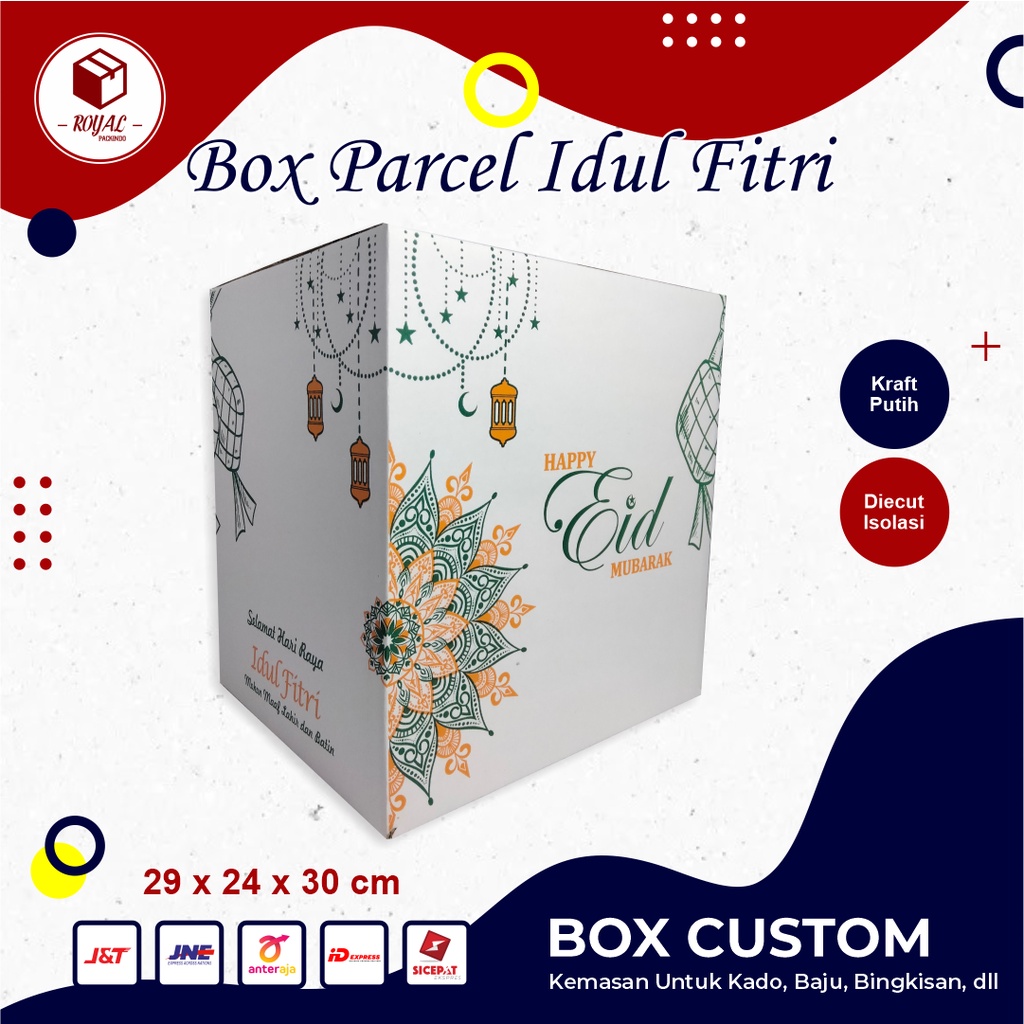 

Kardus / Box Parcel HARI RAYA IDUL FITRI size 29 x 24 x 30 cm - hampersidulfitri / boxidulfitri / kardusparcel / kardusidulfitri
