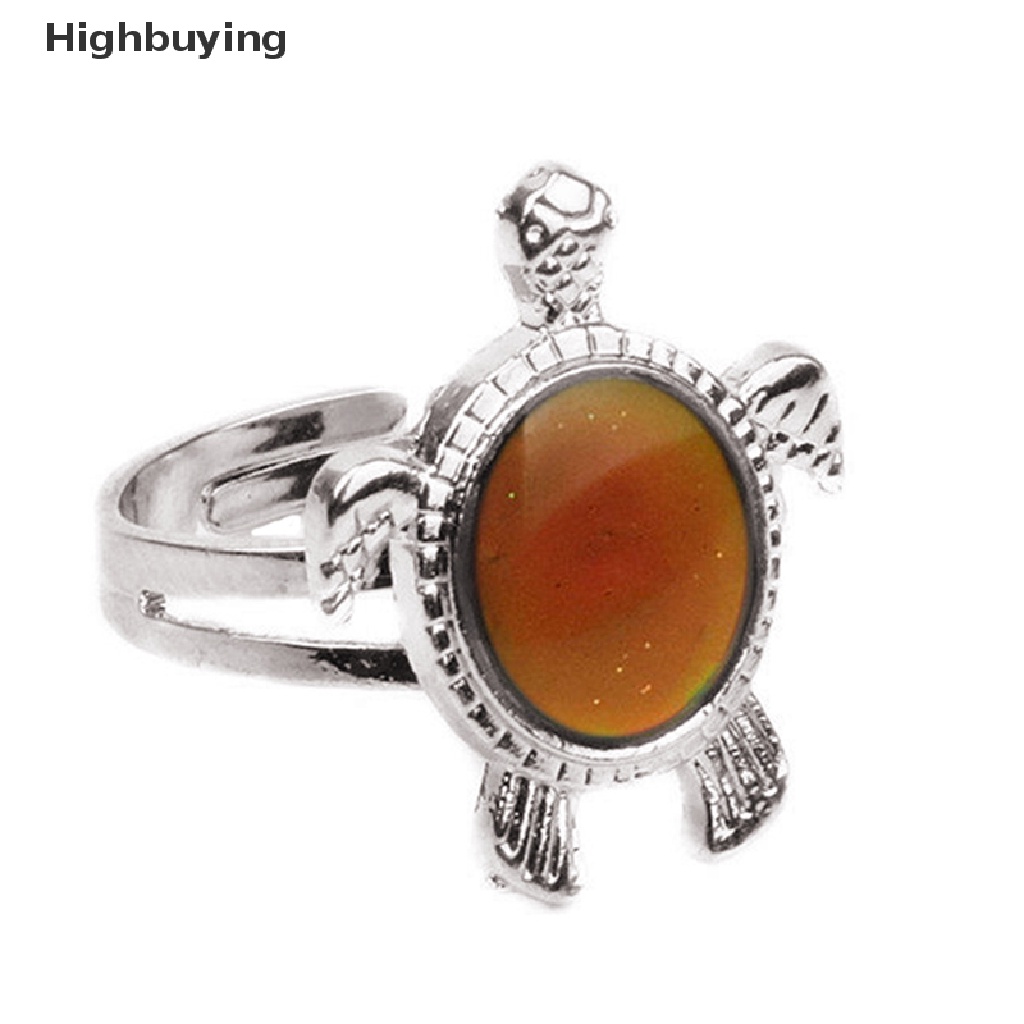 Hbid Fashion Chic 1PC Mood Ring Berubah Warna Turtle Adjustable Temperature Ring Glory