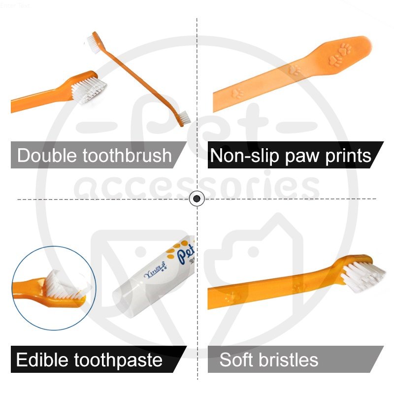 3in1 Set Sikat Gigi Dan Odol Sikat Gigi Kucing Anjing Dan Odol