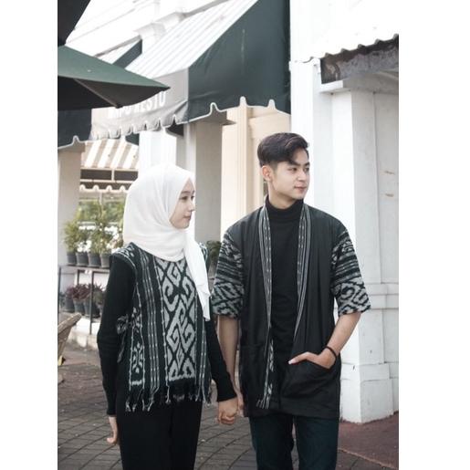 TERMURAH COUPLE TENUN TORA VEST TENUN IKAT ASLI OUTER SONGKET BATIK KAMPUS CARDIGAN TENUN KIMONO TEN