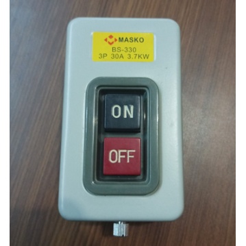Masko Push Button Power Switch On-Off BS-330 3P 30A 600V 3.7KW