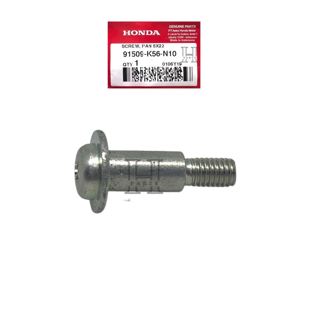 BAUT SOKET LAMPU BELAKANG SCREW PAN 5X22 SUPRA GTR 150R K56F K56W 91509-K56-N10 ASLI ORIGINAL AHM HGP HONDA