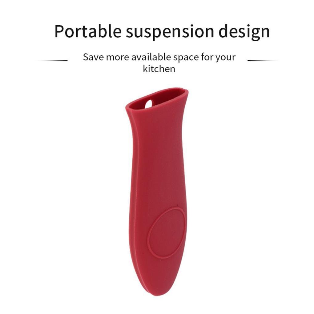 2pcs Handle Holder Anti Lengket Aneka Warna Silicone Cover Perlengkapan Dapur Aksesoris Rumah Tangga Serbaguna Handle Sleeve