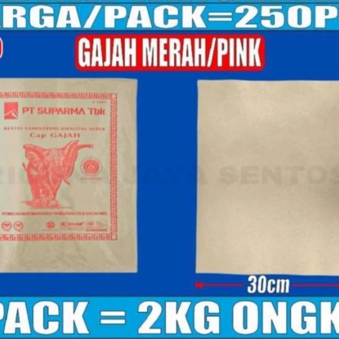 Kertas Baking Kertas Nasi Coklat Cap Gajah 250 Lembar