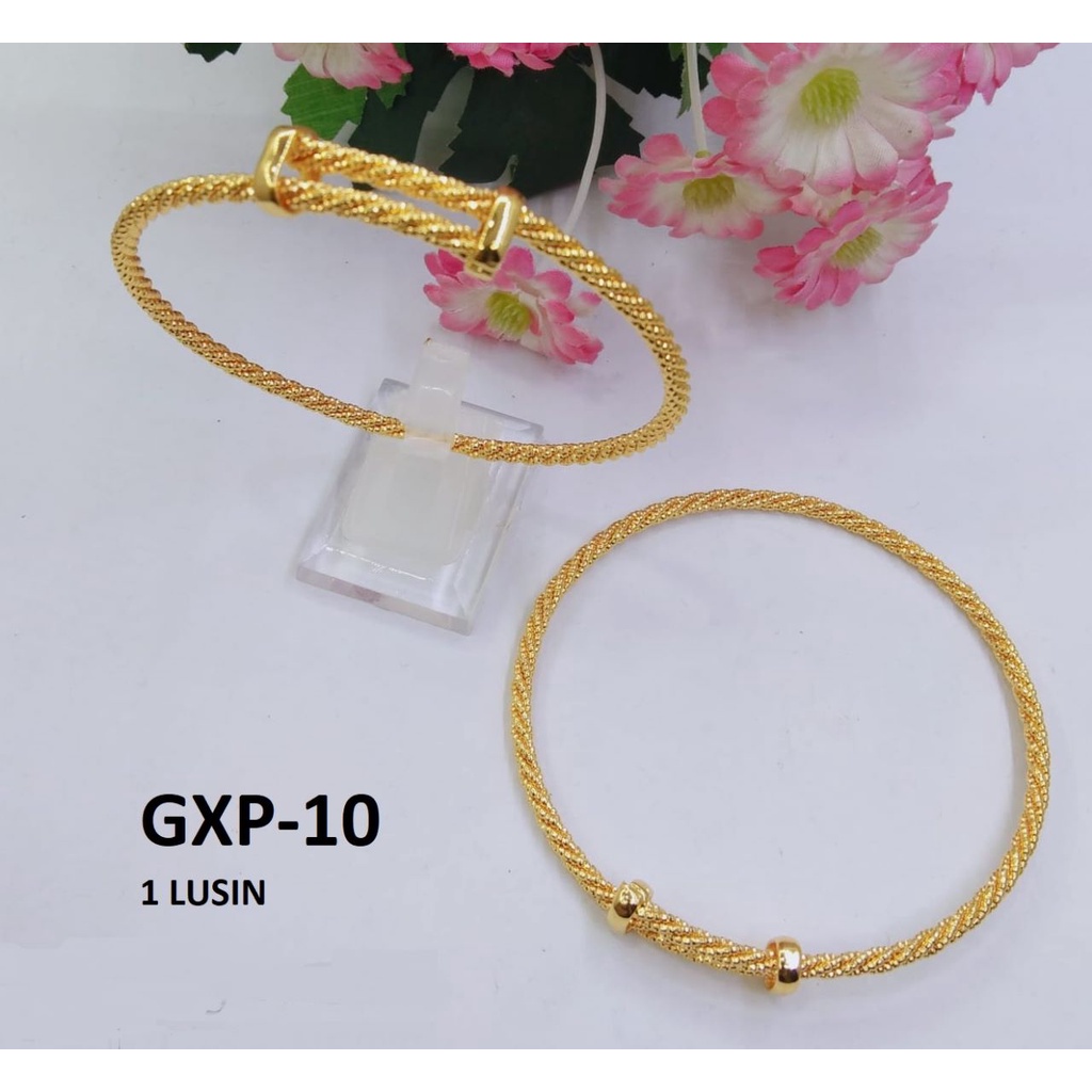 GELANG XP MODEL KAWAT EMAS GOLD POLOS TERMURAH / DUNIA GELANG TERBARU