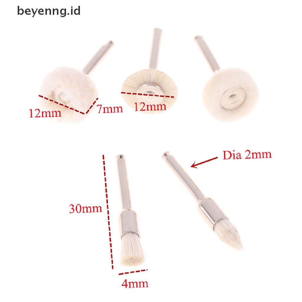 Beyen Roda Poles Wool Cotton Polishing Brushes Polishers Untuk Rotary Tools ID