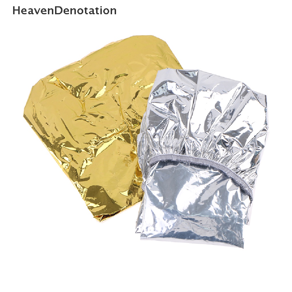 [HeavenDenotation] Shower Cap Peredam Panas Aluminium Foil Hat Topi Mandi Elastis Untuk Wanita HDV