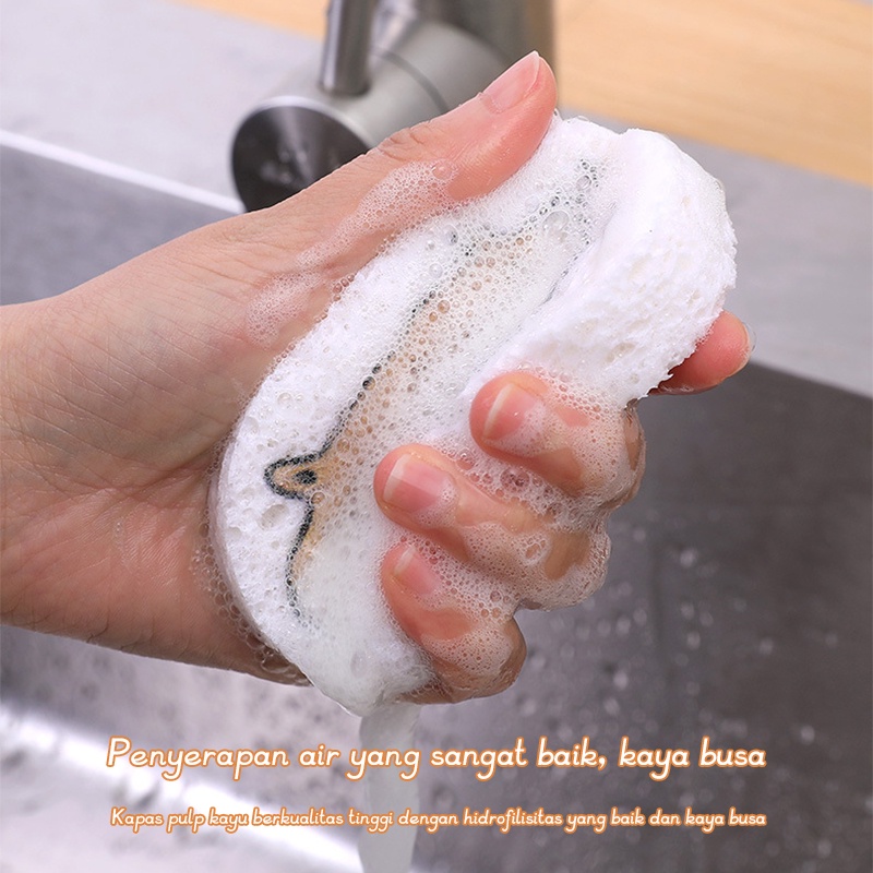 Spons Cuci Piring Spons Ajaib Busa Magic Cuci Piring / Spons Cuci Piring Sabut Jaring Spon Bantal Wastafel Dapur Dishwashing Sponge Spons