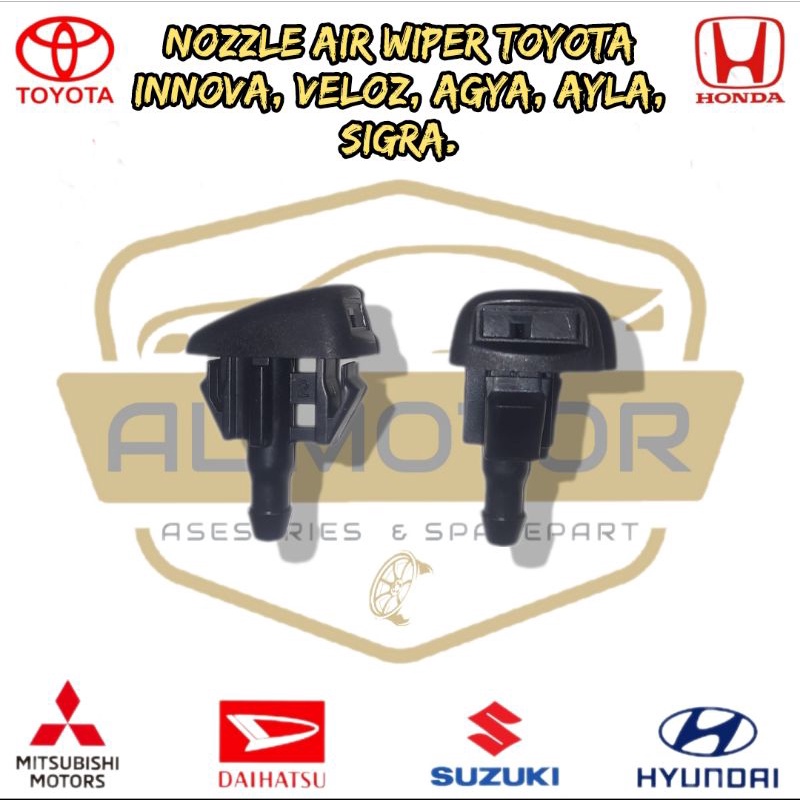 NOZZLE AIR WIPER TOYOTA INOVA, VELOZ, AGYA, AYLA, SIGRA ORIGINAL.