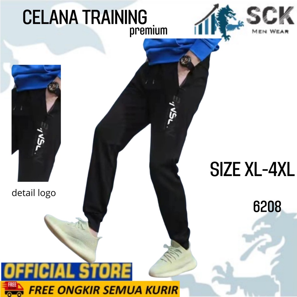 Celana Panjang Training Jogger HD 6203 6205 6206 6208 6210 6211 6216 Bawah Tanpa Kerut / Celana Olahraga Jogging - sckmenwear GROSIR