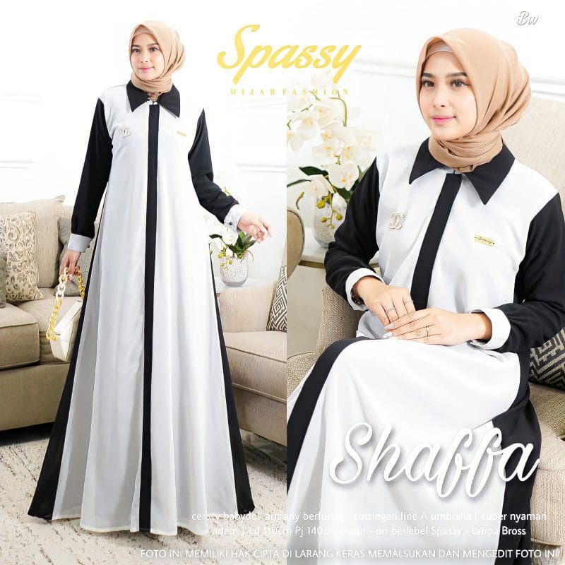 Shaffa maxy dress gamis cringkle wanita Murah