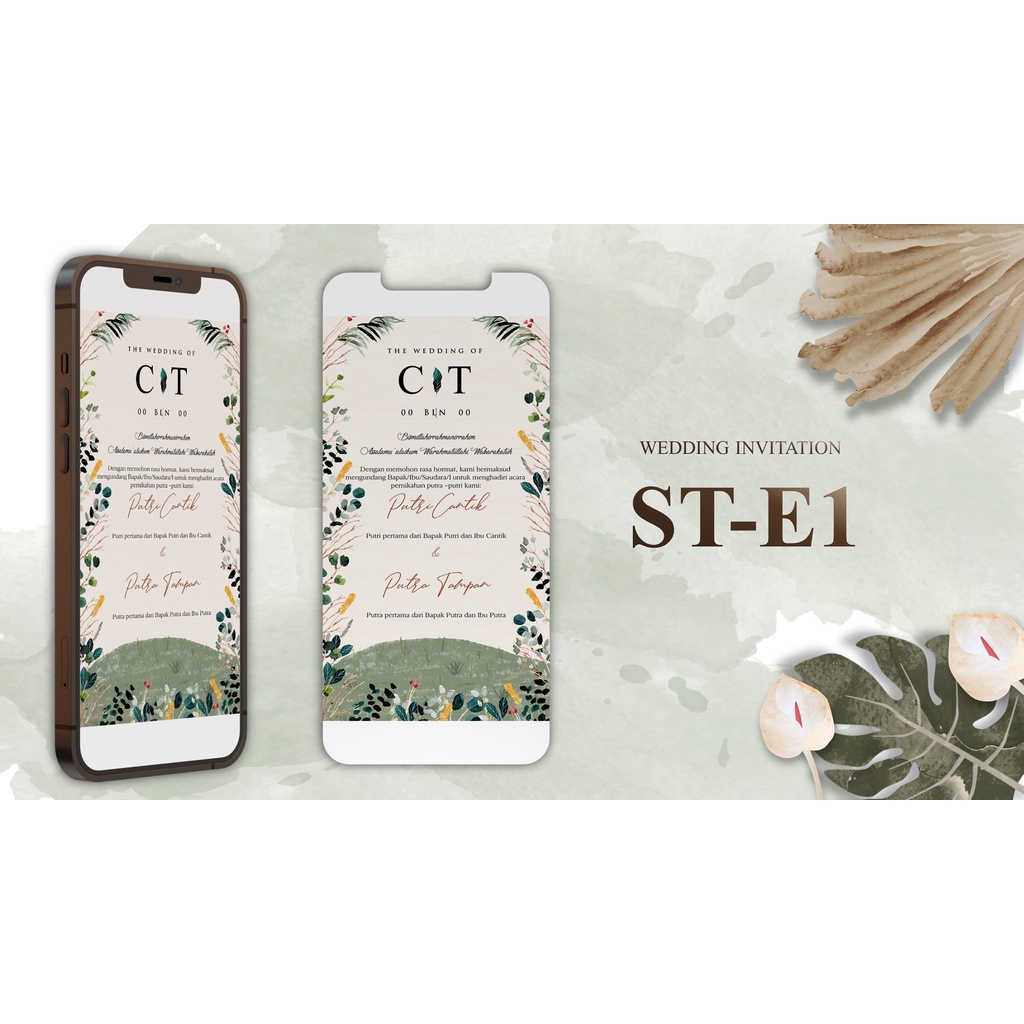 ST-E1 | Video Undangan Pernikahan / Wedding Invitation Potrait