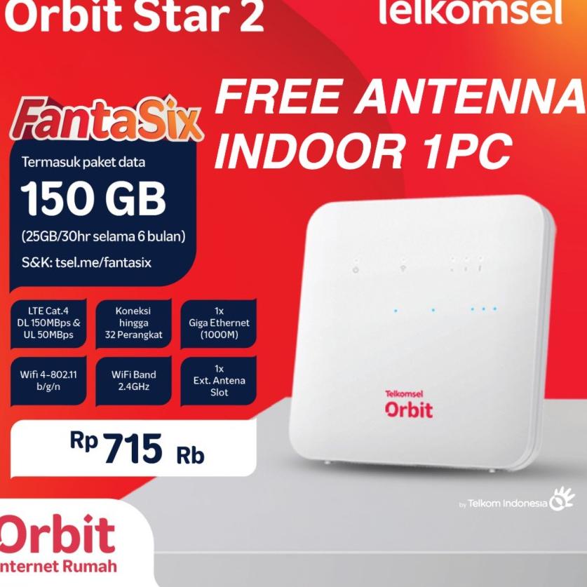 Dijual MurahOrbit Star 2 Orbit Telkomsel Huawei B312 Modem Wifi Router 4G Free 150gb & Antenna•