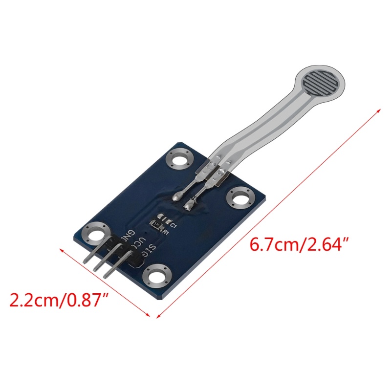 Zzz 1PC Modul Sensor Tekanan Film Tipis Tahan Presisi Tinggi DIY Test Papan PCB