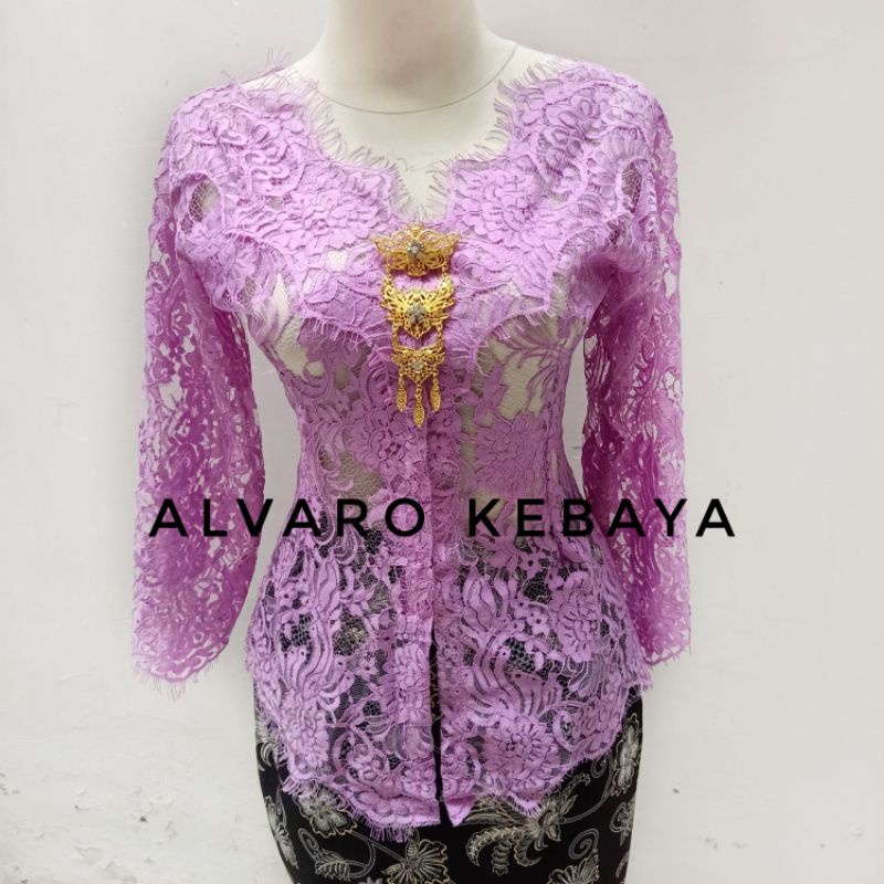 Kebaya sabrina brokat halus premium modern wisuda atasan baju adat brukat halus lamaran cantik premium lace