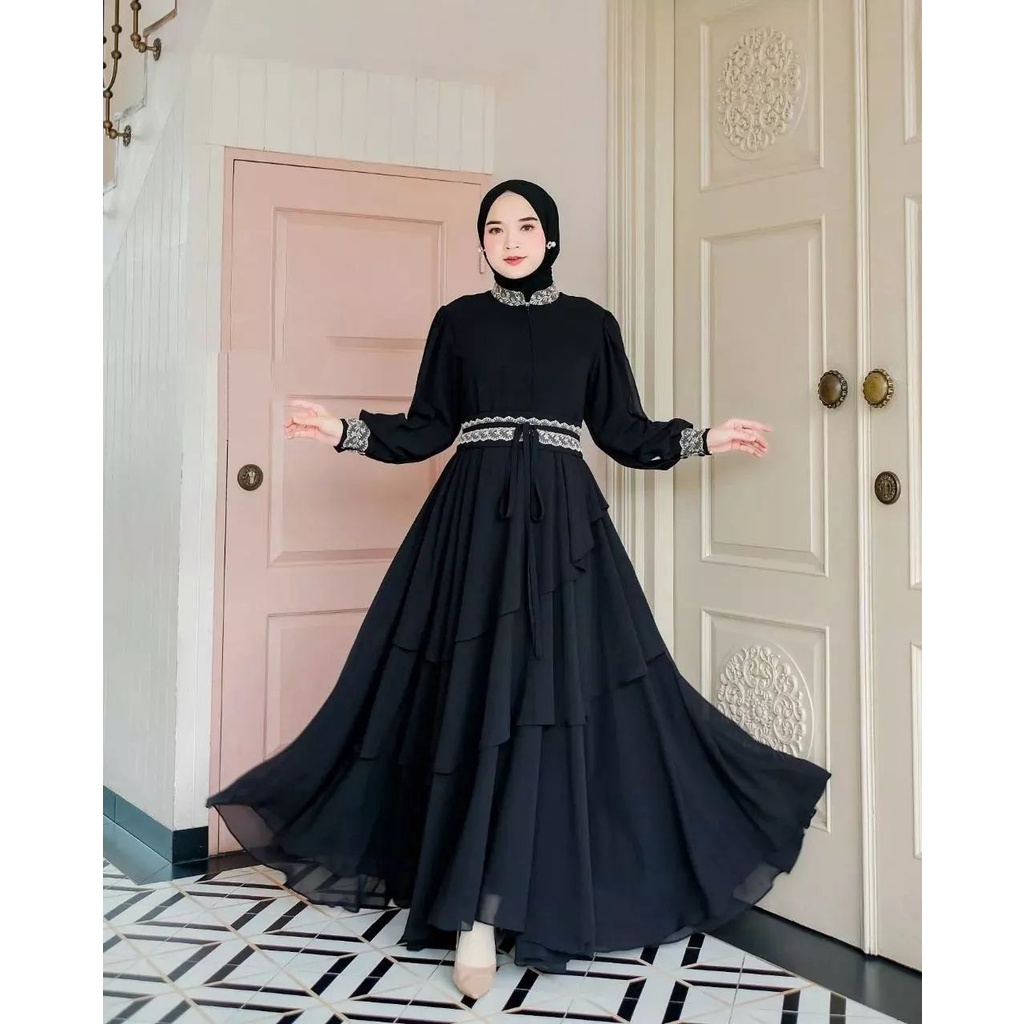 MIKAYLA MOM DRESS BAHAN CERUTY BABYDOLL PREMIUM MOTIF POLOS LD 110 CM GAMIS SYARI TERBARU 2023 SET KHIMAR GAMIS CERUTY BAHAN ADEM GAMIS SYARI LEBARAN SIMPLE