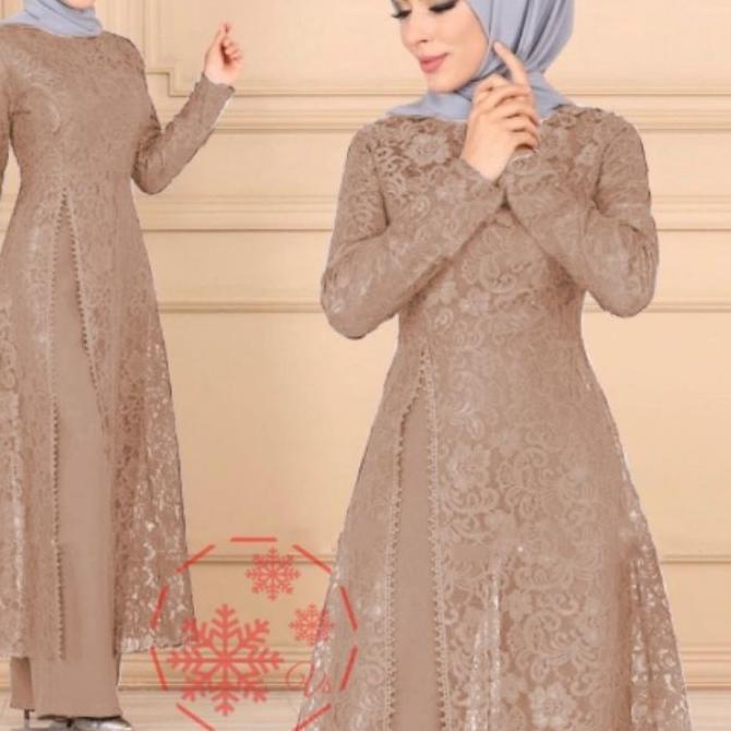 ۞ SET CELANA TUNIK SAMOA, BRUKAT, GAMIS HIJAB MUSLIM, DRESS MAXY, SETELAN, 4 UKURAN ✦