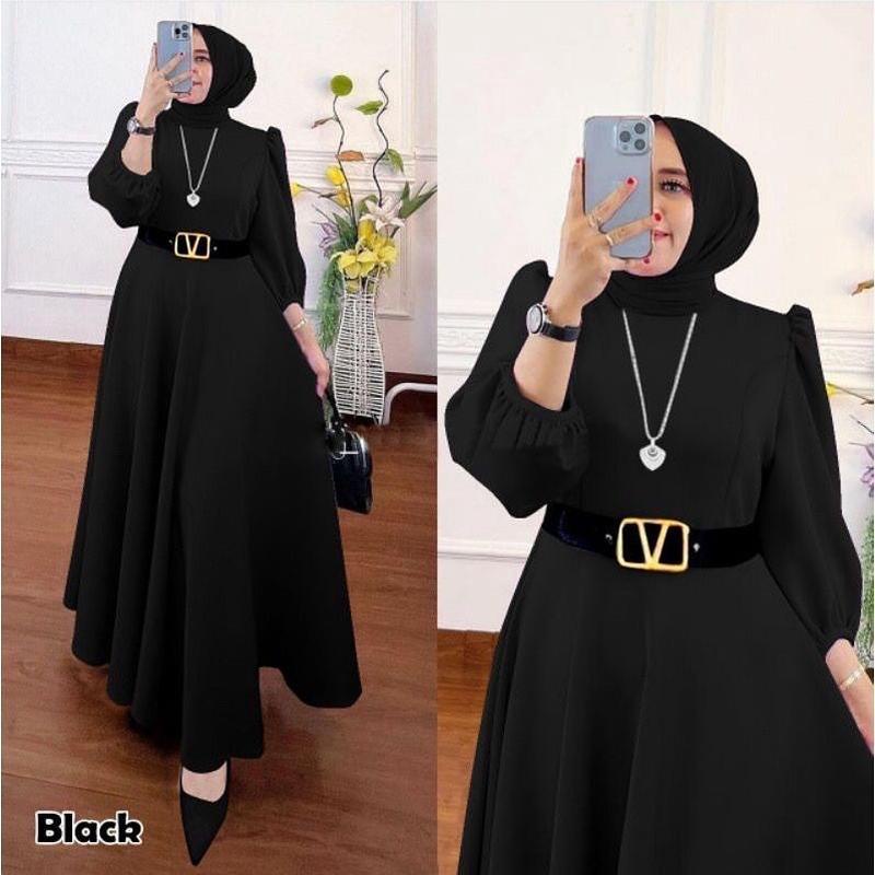Baju Gamis Ibu Ibu Games Murah Dress Premium Idulfitri Terbaru Kondangan Lebaran 2023 Bj Gmis Wnta I