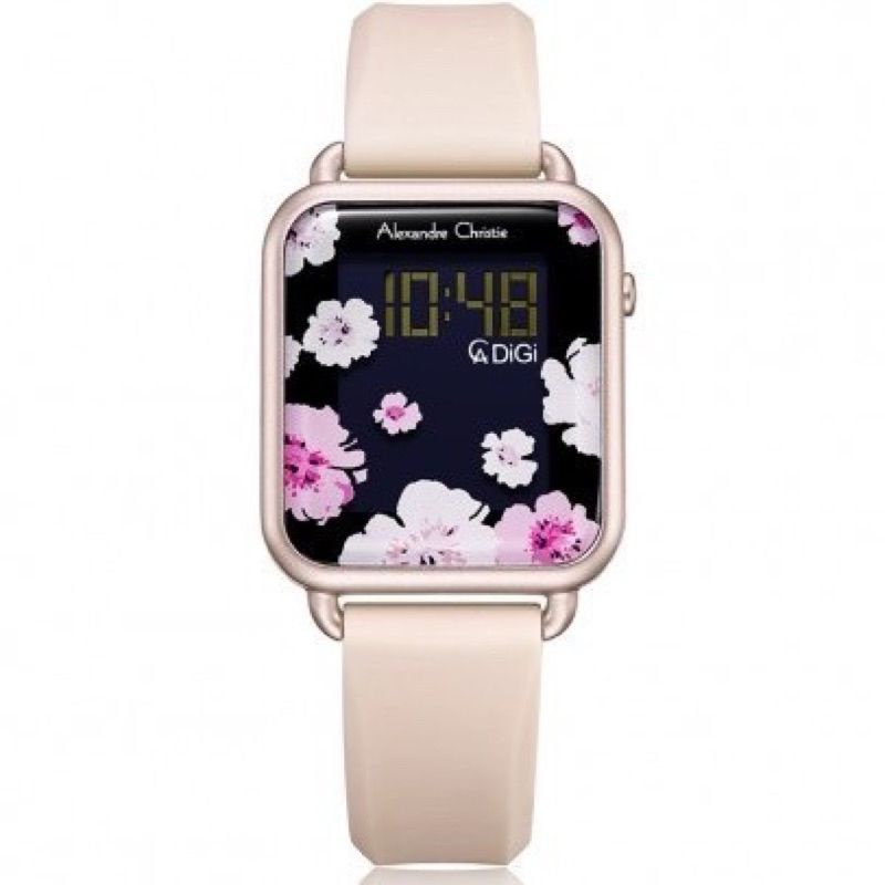 JAM TANGAN WANITA ALEXANDER CHRISTIE AC 2978 RUBBER PINK AC 2978 ORIGINAL
