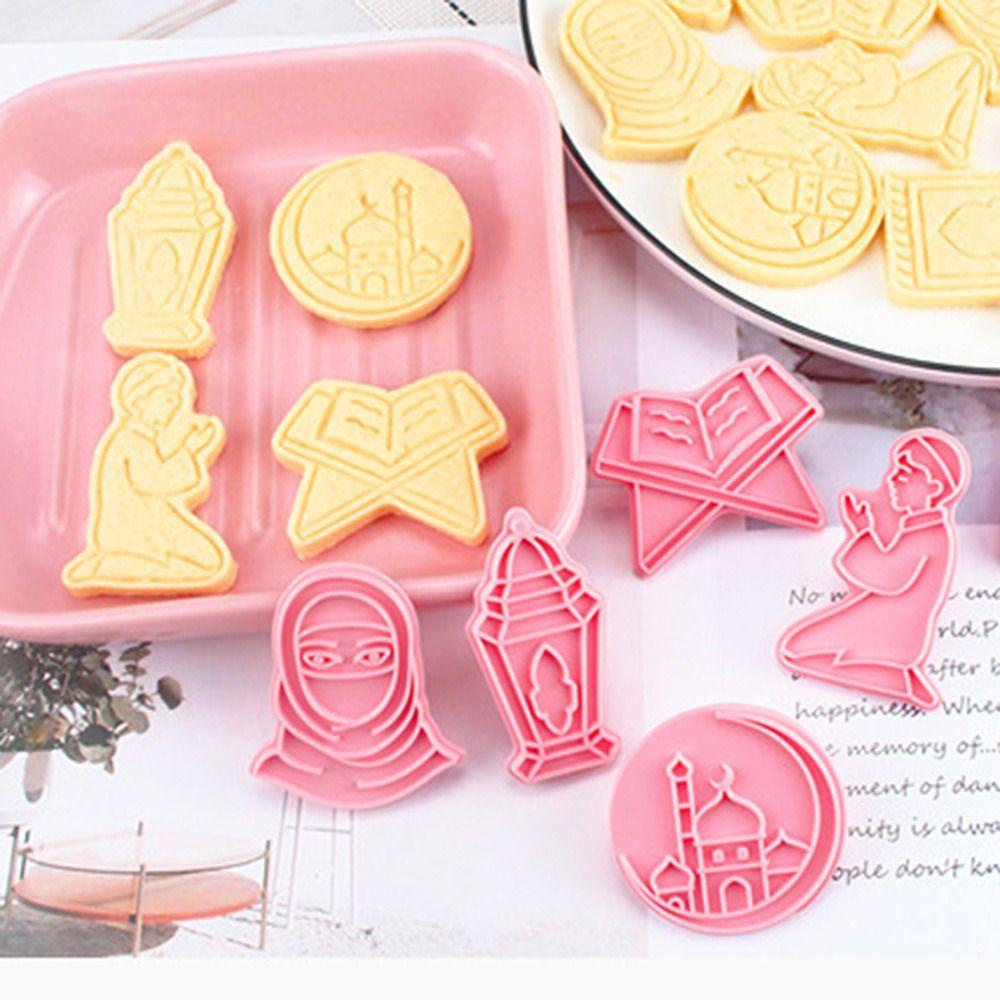 LY 6pcs / set Eid Mubarak DIY Pastry Decorating Islam Muslim Festival Cookie Cutter