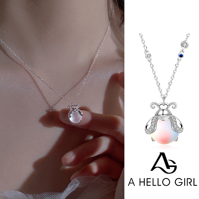 Kalung Choker Dengan Liontin Kristal Zircon Aurora Firefly Berubah Warna Gaya Korea Untuk Wanita