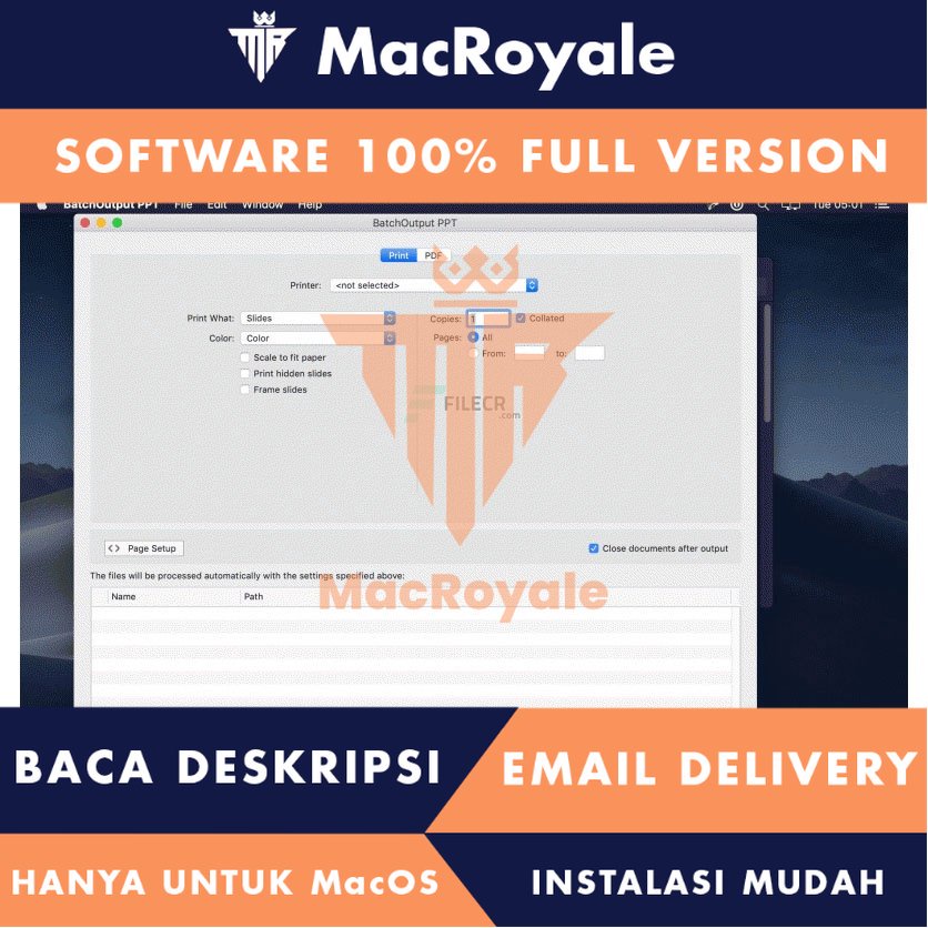 [MacOS] BatchOutput PPT Full Version Lifetime Full Garansi