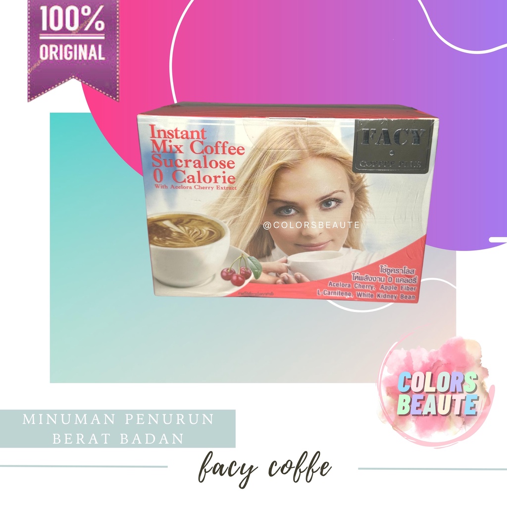 READY STOCK ! Facy Coffee Plus Instant Mix Coffee Sucralose 0 Calorie box / MINUMAN DIET / MINUMAN PELANGSING