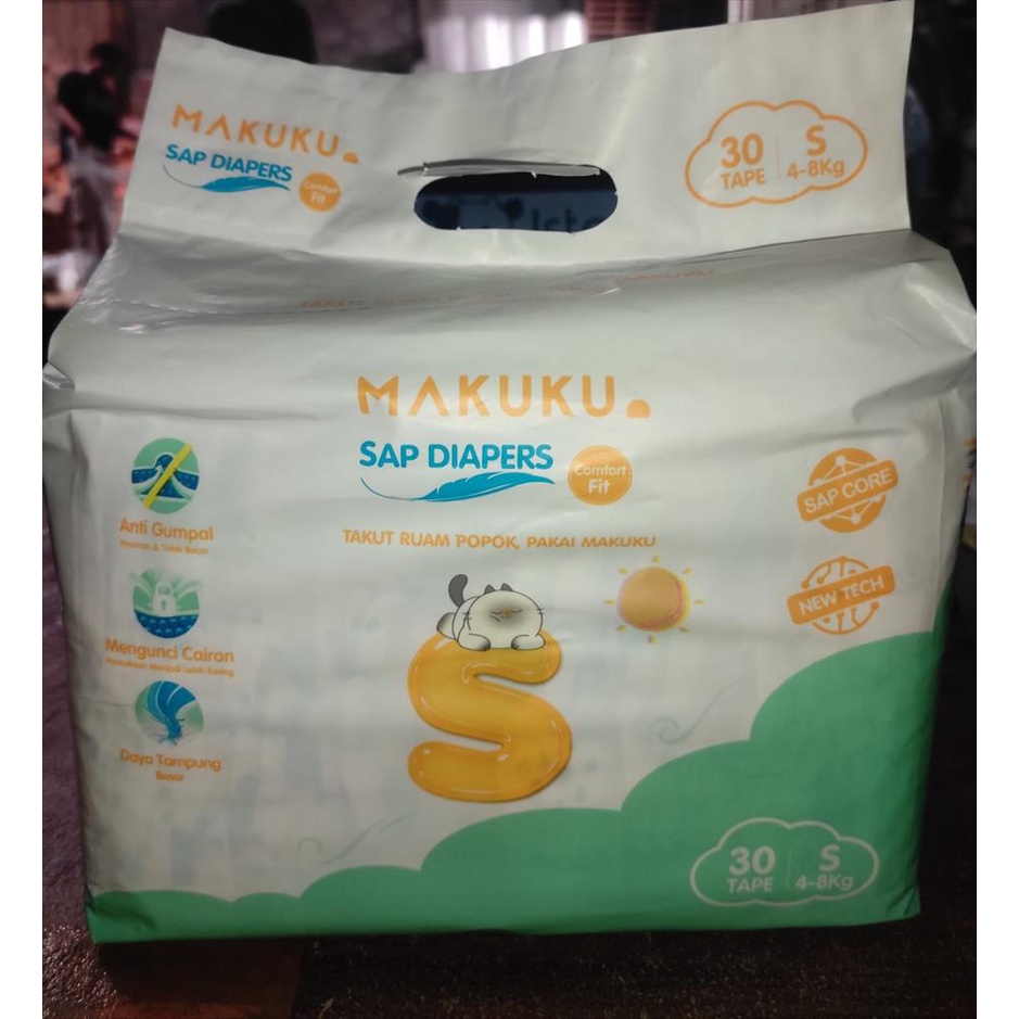 Makuku Air Diapers Comfort Fit Tape/Perekat S 30