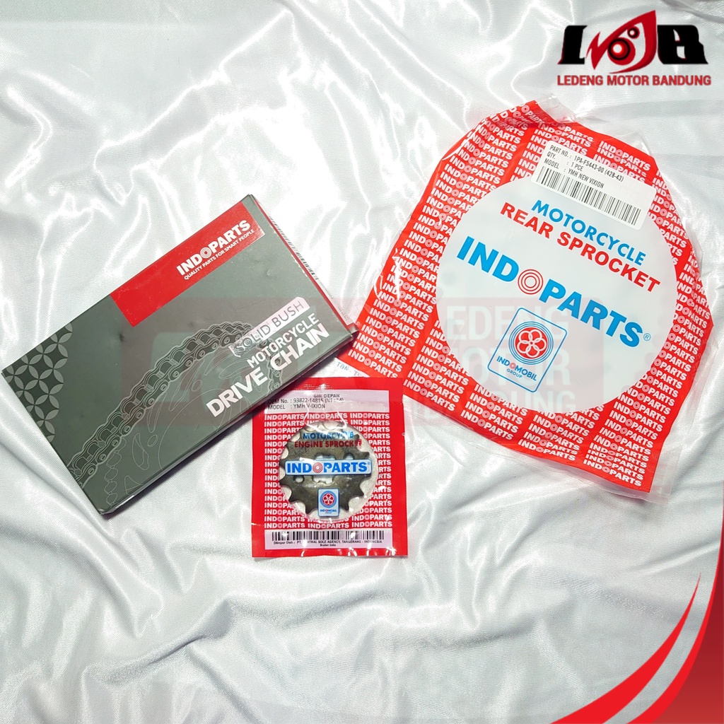 INDOPARTS Gear Set Vixion New NVL NVA Rantai GirSet Gir Depan Belakang