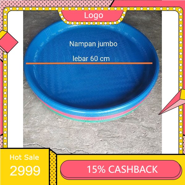 Nampan Plastik Bulat Jumbo Ukuran 60 Cm/Tampah Pelastik Jumbo