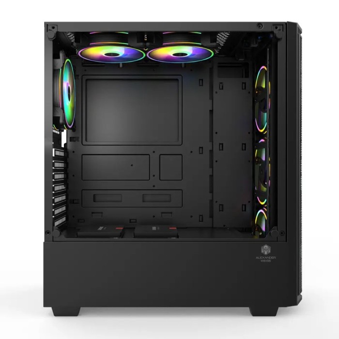 Casing Gaming Paradox GLASGLOW With 3 Fan ARGB Controll By Remote Case