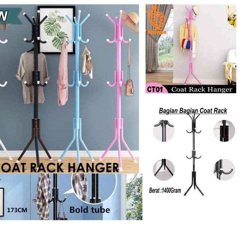 ➷ Stand Hanger Gantungan Baju Coatrack Gantungan Tas Dan Topi Tas Gantungan Aesthetic Stand Hanger M