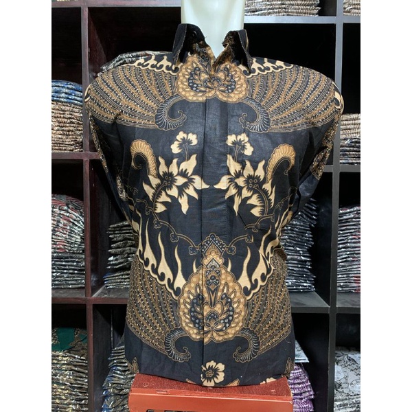 KEMEJA BATIK ARTONESIA MOTIF GARUDA HITAM M L XL XXL LENGAN PANJANG