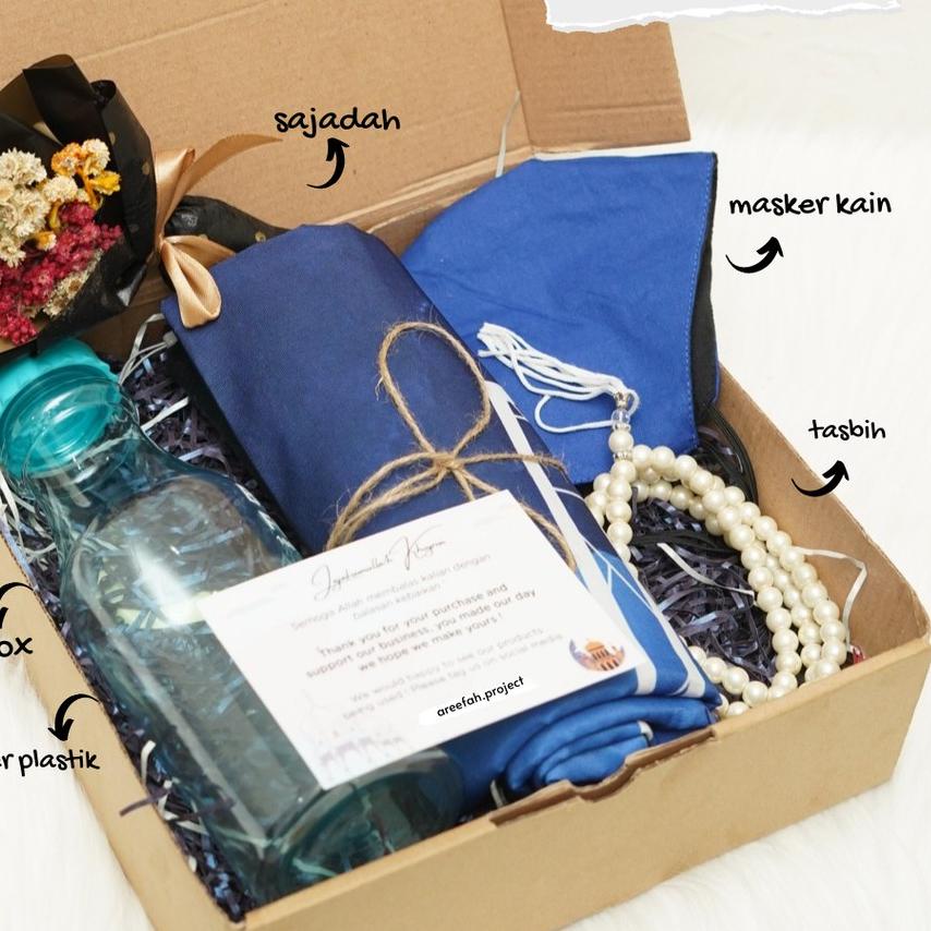 

◙ Hampers Gift Box Alat Sholat + Tumbler Plastik ♣