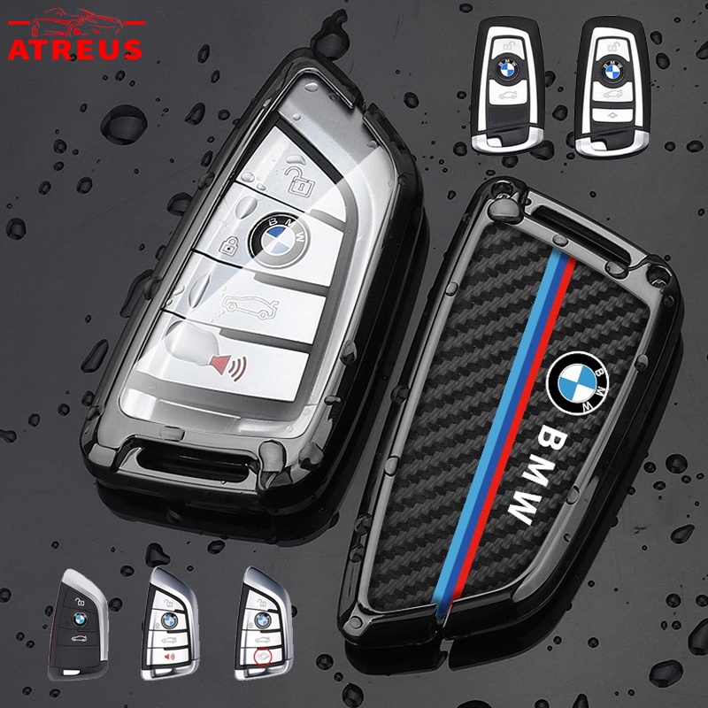 Bmw Zinc Alloy Bungkus Penuh Case Kunci Mobil Cover Serat Karbon Kulit Smart Key Protecter Untuk E36 E46 E30 E90 F10 F30 E39 E60 X1 E84 F48 F25 X3 E83 X5 F15