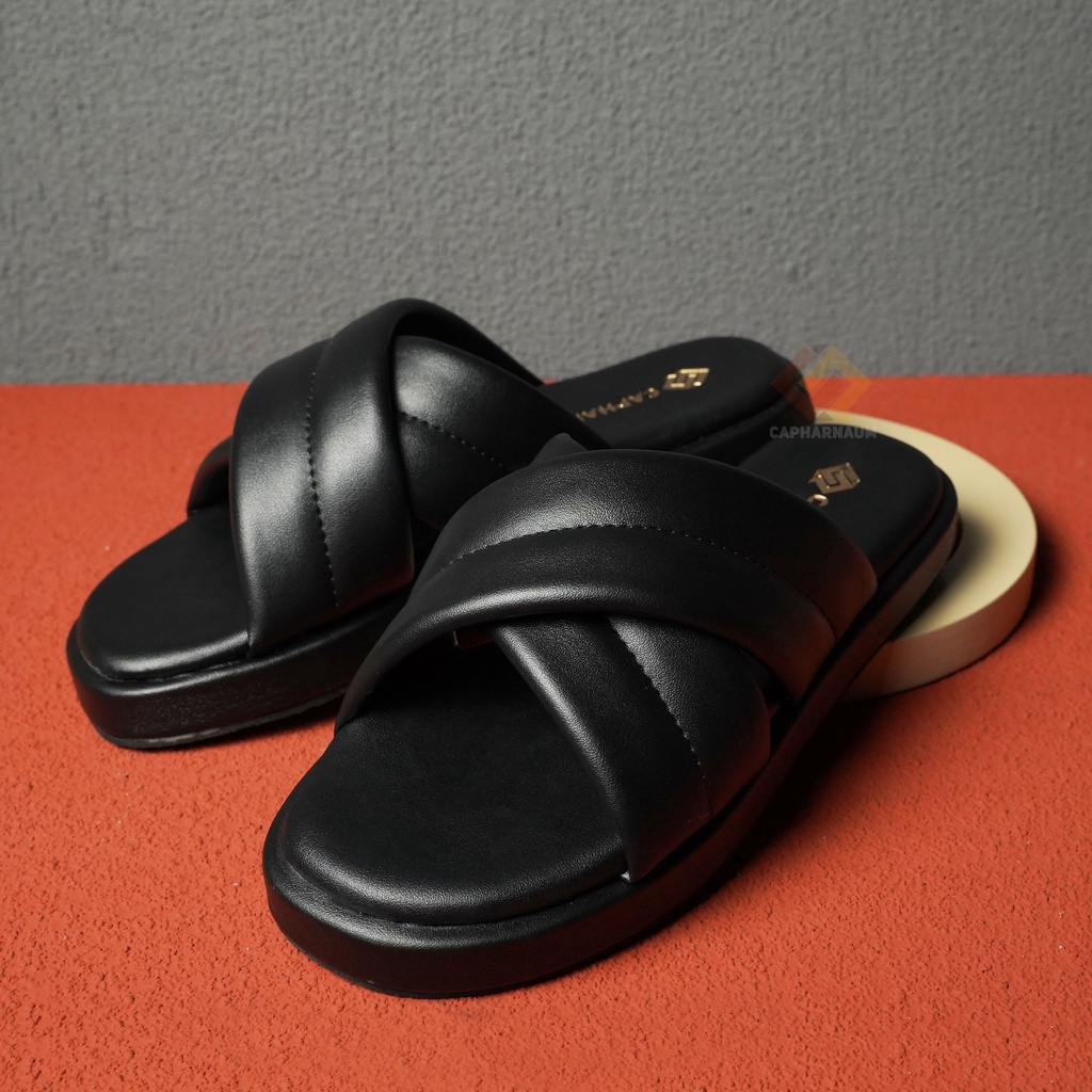 Capharnaum [KSR 402] Sandal Selop Wanita Puffy Sendal Casual Wanita Slip Sandal Platform Wanita