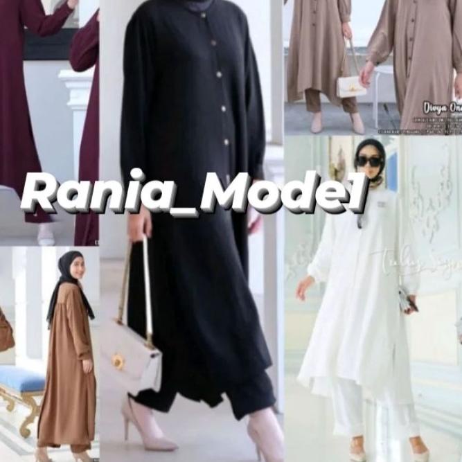 ❄ DIVYA SET CRINKLE PREMIUM LONG TUNIK POLOS / DIVYA STELAN LONG TUNIK / DIVYA SET ✥