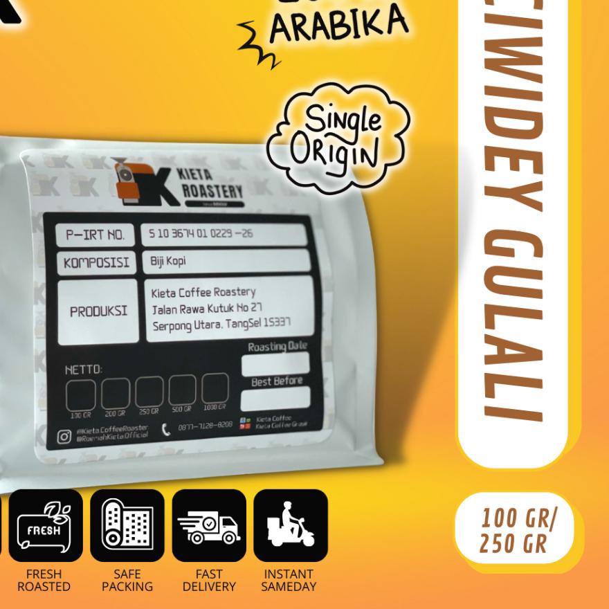 

✮ Biji Kopi Arabika Ciwidey Gulali 250gr ➫