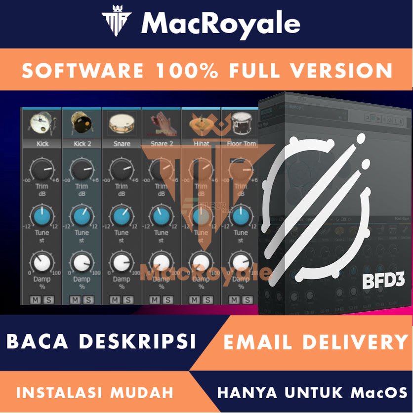 [MacOS] inMusic Brands BFD3 Full Version Lifetime Full Garansi - Software drum virtual untuk produksi musik dan komposisi drum