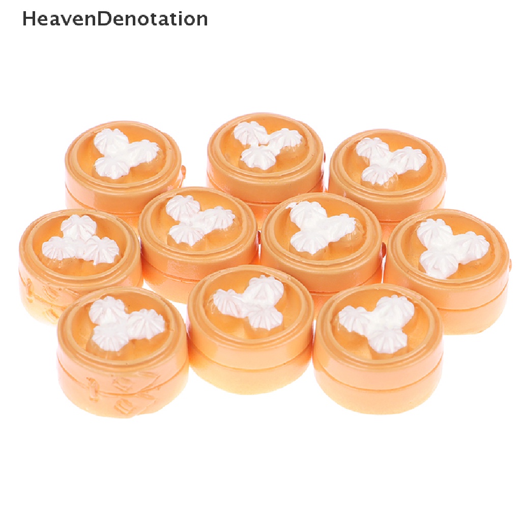 [HeavenDenotation] 10pcs Mini Kukus Pangsit Mini Boneka Makanan Dekorasi Rumah Mainan Edukasi HDV