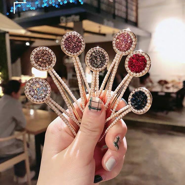 Jepit Rambut Korea Fashion Wanita Elegan Klip mutiara Zirkon MotIf Baru High Quality Import