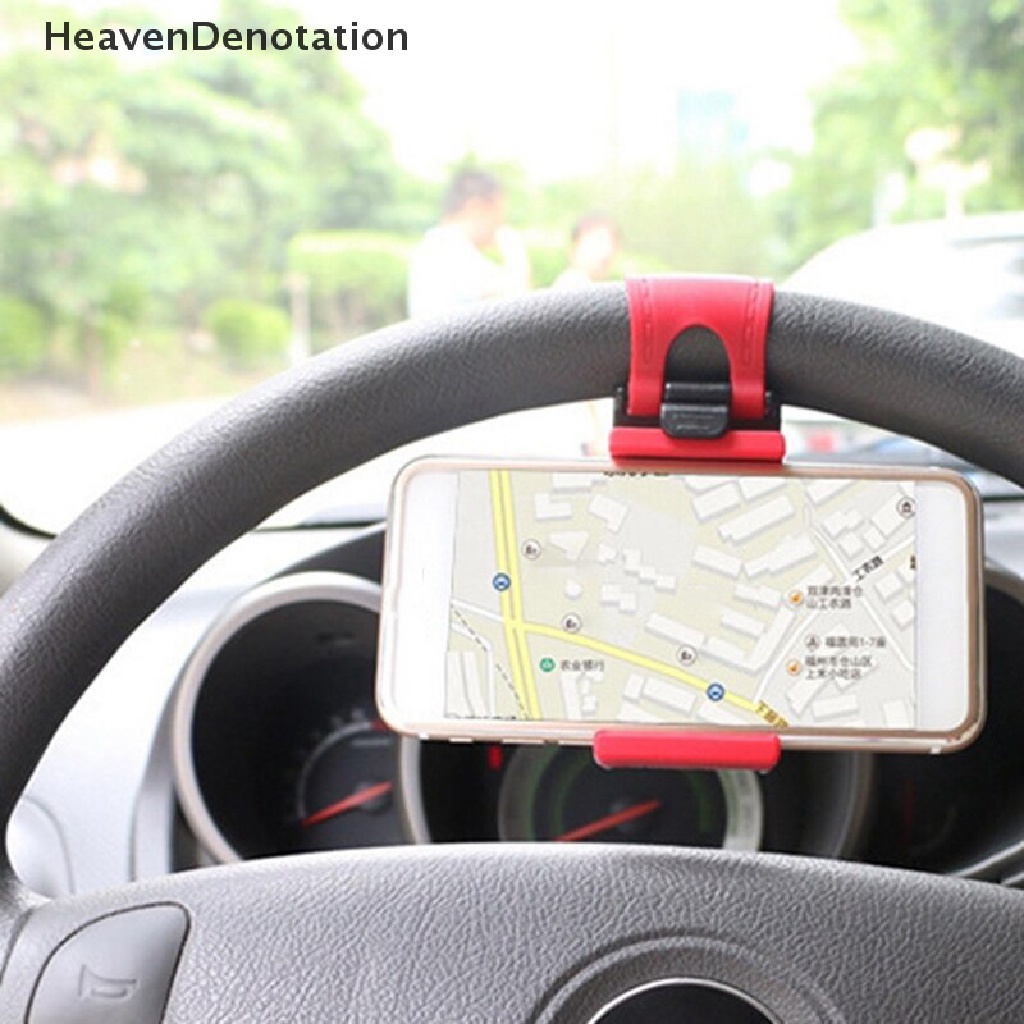 [HeavenDenotation] New Car Phone Holder Steering Wheel Phone Holder Universal Mount Buckle al Setir Ponsel Holder Navigasi Aksesoris Mobil Mobil HDV