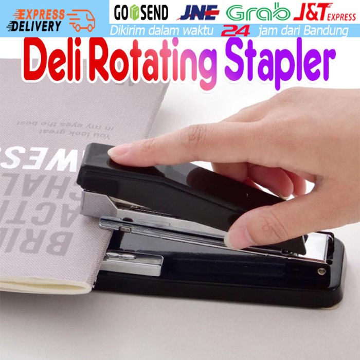 

Best Seller Deli Stapler Putar 360 Derajat Hecter Besar Hekter Rotating Staples