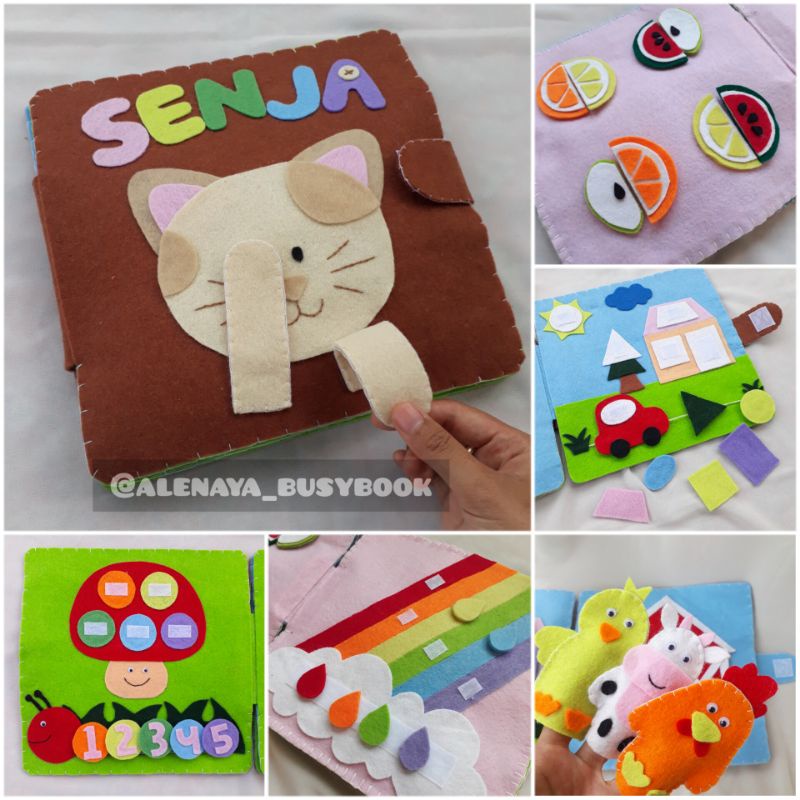 [Harga per 1 halaman] BUSY BOOK FLANEL/BUSY BOOK/ BUKU KAIN FLANEL/BUKU KAIN BAYI/BUKU EDUKASI ANAK/