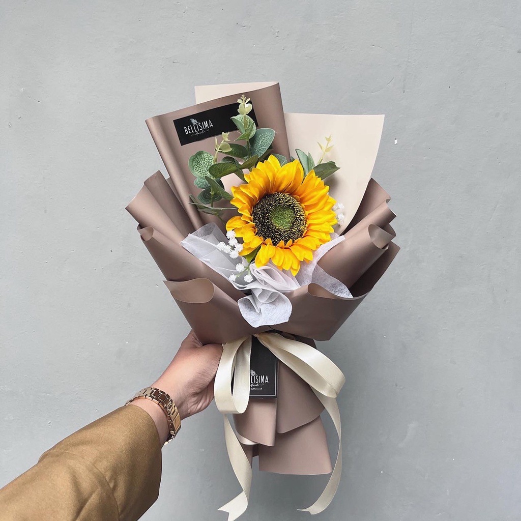 Buket bunga matahari palsu - Bellisima Florist Bogor