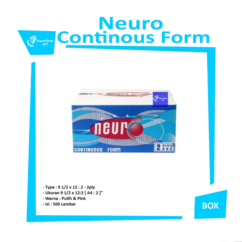 

NEURO - Continous Form 2 Ply 9 1/2 x 12/2 ( A4/2 Neuro ) Ncr - Box