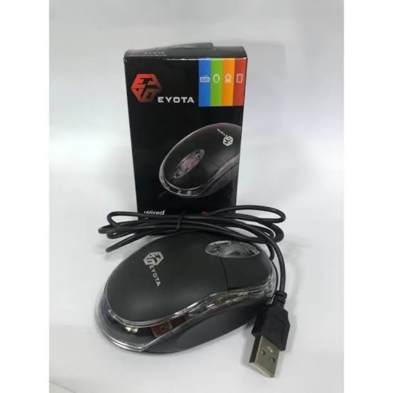 MOUSE KABEL Eyota USB Mouse (Mouse kabel lampu murah)